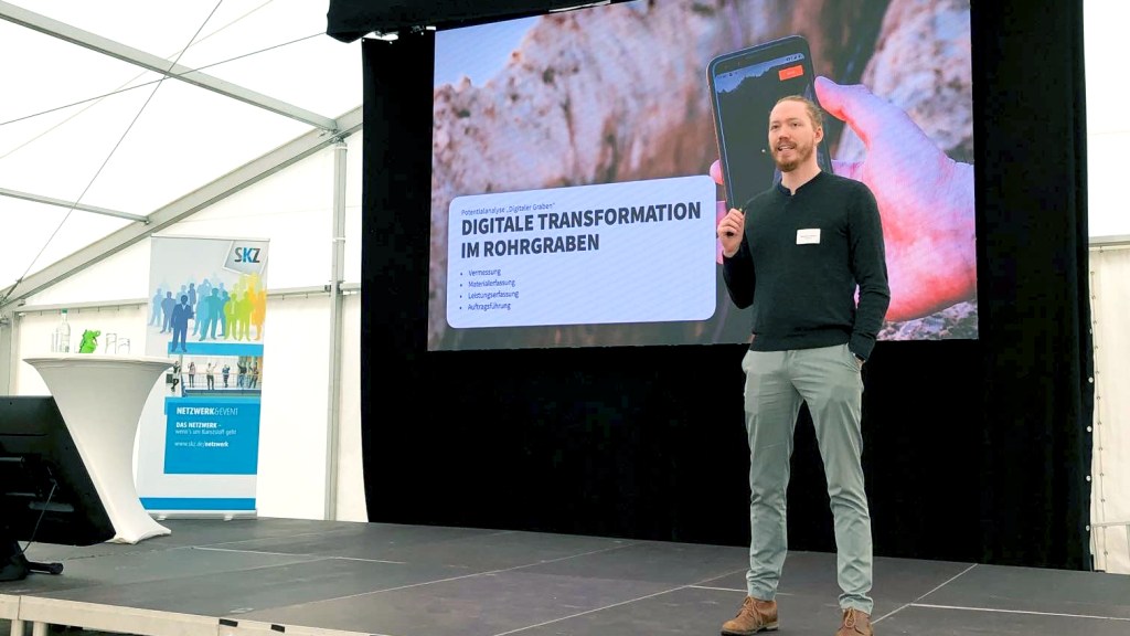 Unser Geschäftsführer Max Erdmann referiert auf der 18. Würzburger Kunststoffrohr-Tagung über die Digitalisierung des Baugrabens