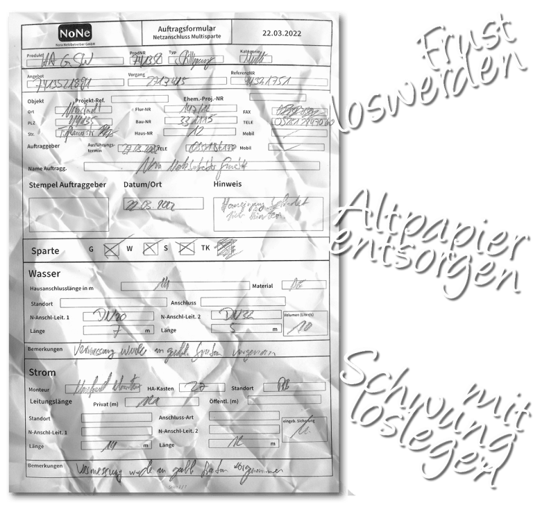 Digitalisierungskeule – Papier entsorgen und Platz für Neues schaffen.