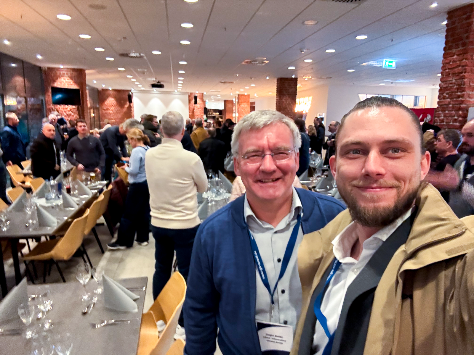 (v.l.) Jürgen Besler (infrest) und Philipp (Vaira) auf den GC Tagen 2026.