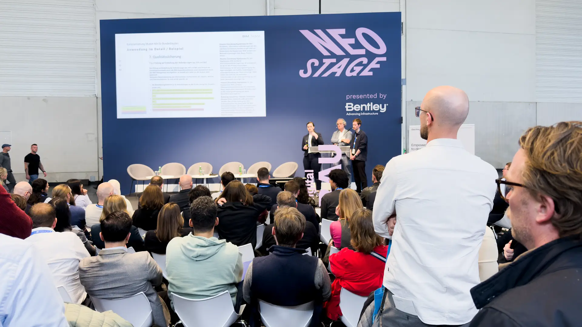 Foto einer Präsentation auf der DigitalBAU 2026 in Köln.